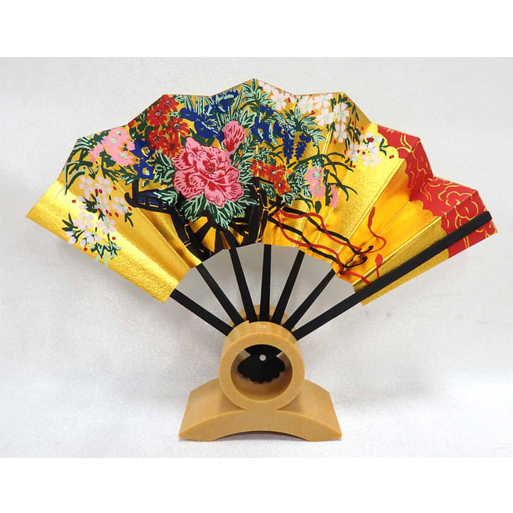 Ornamental fan size 3: Hanaguruma (flower-decorated cart) 880_1