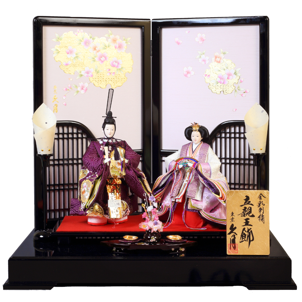 Tachi-shinnokazari (standing emperor and empress dolls)　71HC-24_1