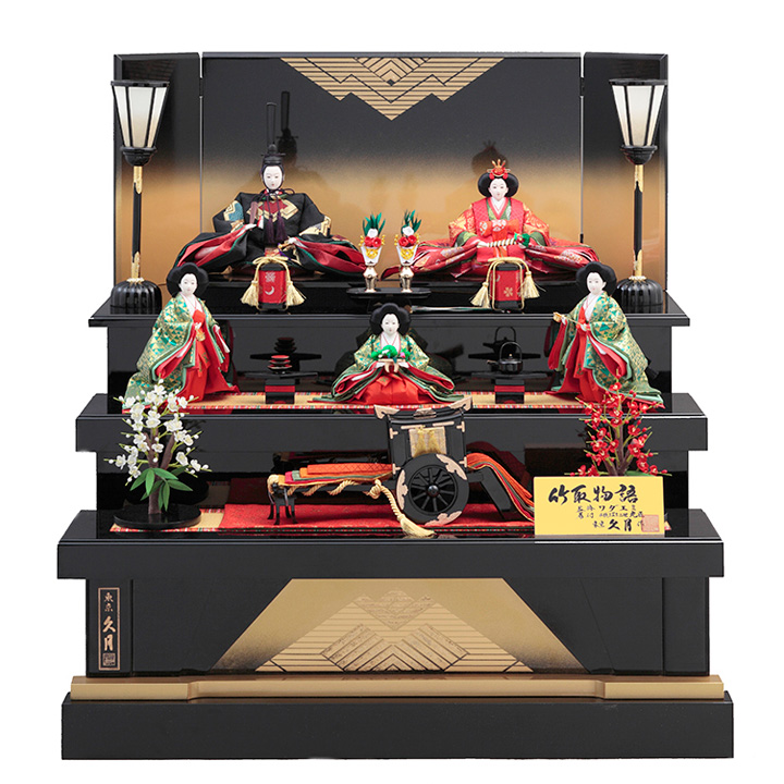 Taketori Monogatari (the Tale of the Bamboo Cutter), a set of five dolls supervised by Wada Emi　71HC-03_1