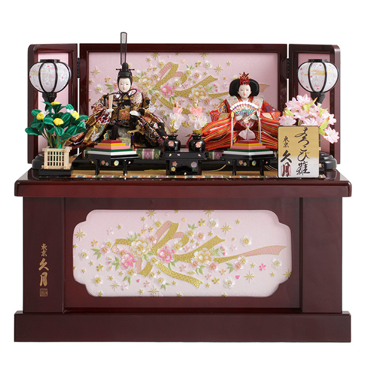 Shinnokazari on a stand with a storage drawer 71HC-14 | 雛人形 