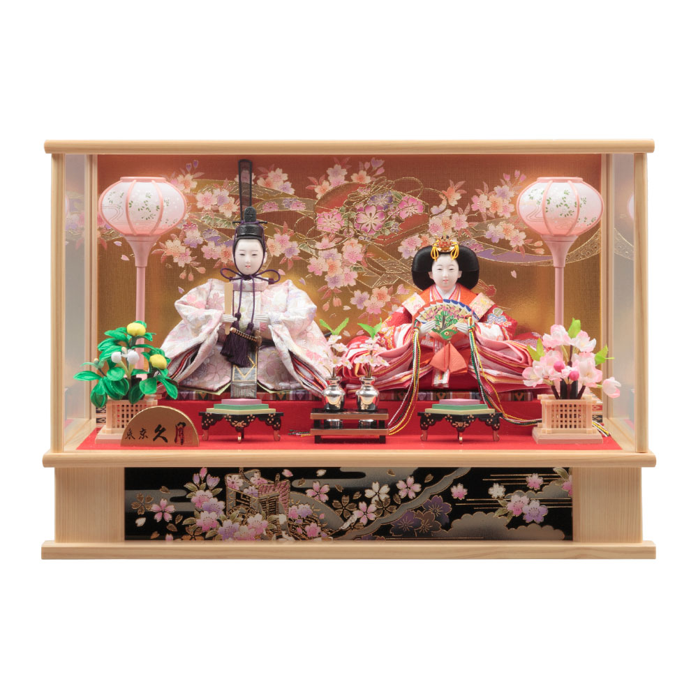 親王ケース飾り 72HC-35 | 雛人形（ひな人形）、五月人形、羽子板、破魔弓は人形の久月